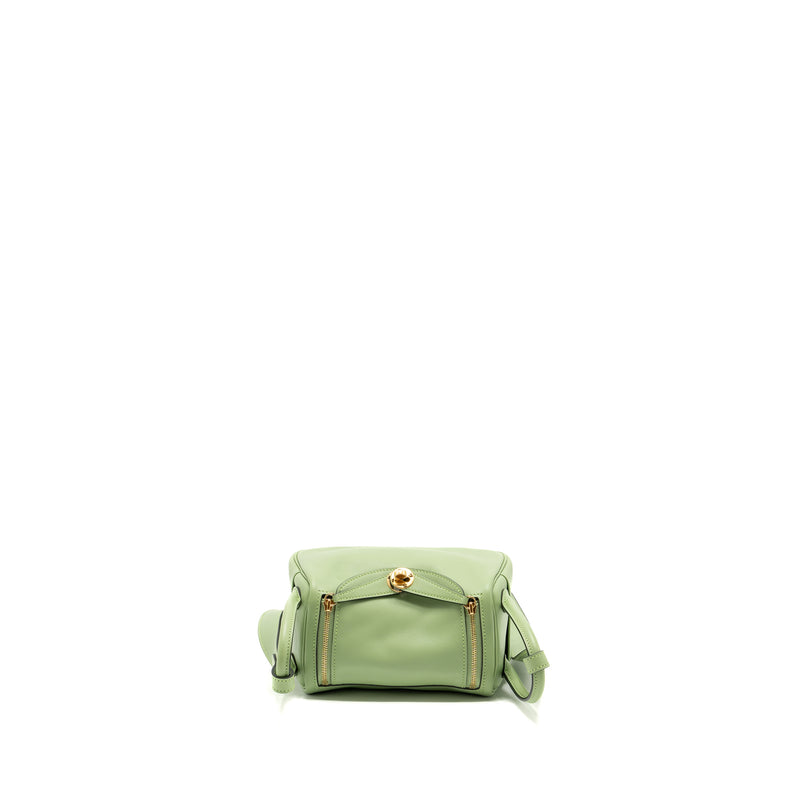 Hermes mini Lindy swift vert criquet GHW Stamp Y