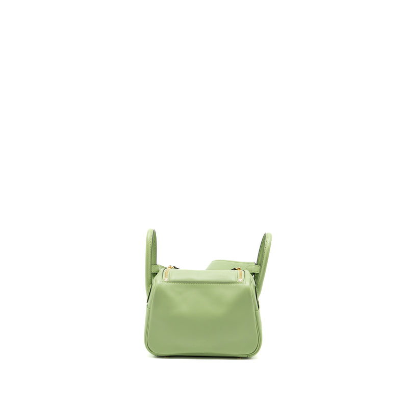 Hermes mini Lindy swift vert criquet GHW Stamp Y