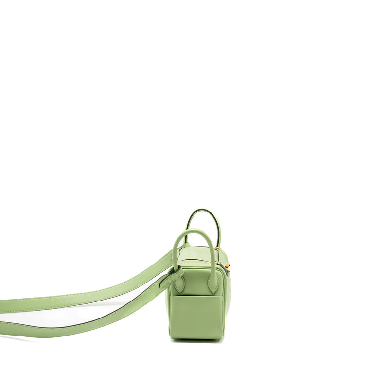 Hermes mini Lindy swift vert criquet GHW Stamp Y