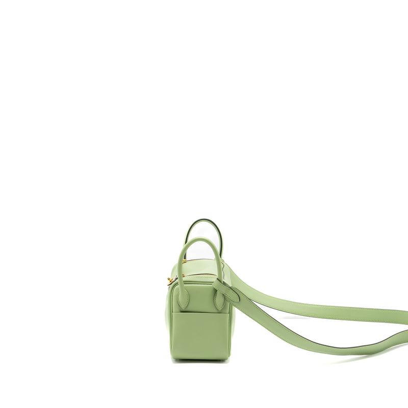 Hermes mini Lindy swift vert criquet GHW Stamp Y