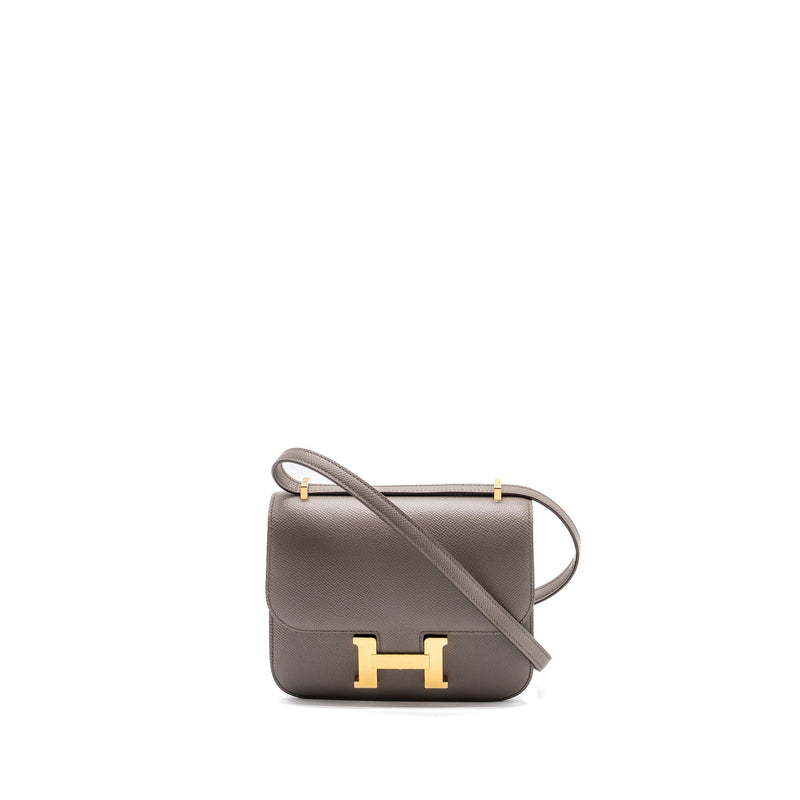 Hermes Mini Constance Epsom Gris Etain GHW Stamp Z