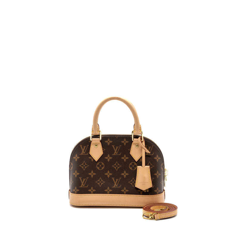 Louis Vuitton Alma Bb Monogram Beige Coated Canvas