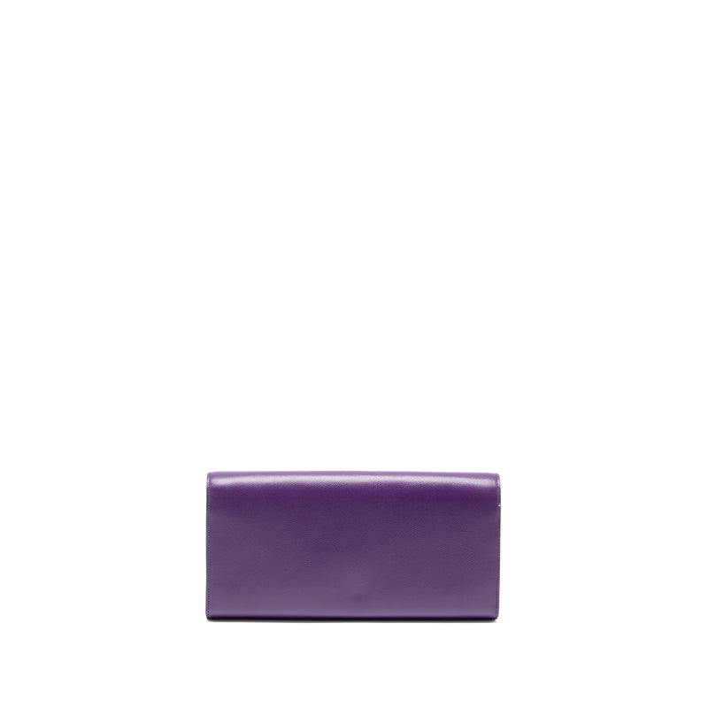 Saint Laurent Kate clutch calfskin purple GHW