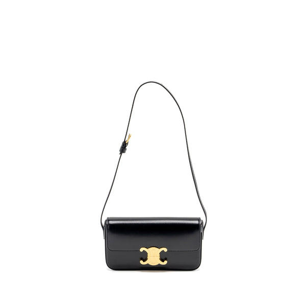 Celine triomphe shoulder bag calfskin black GHW