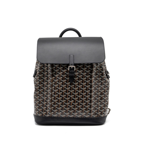 Goyard Alpin Backpack Goyardine Canvas Black SHW