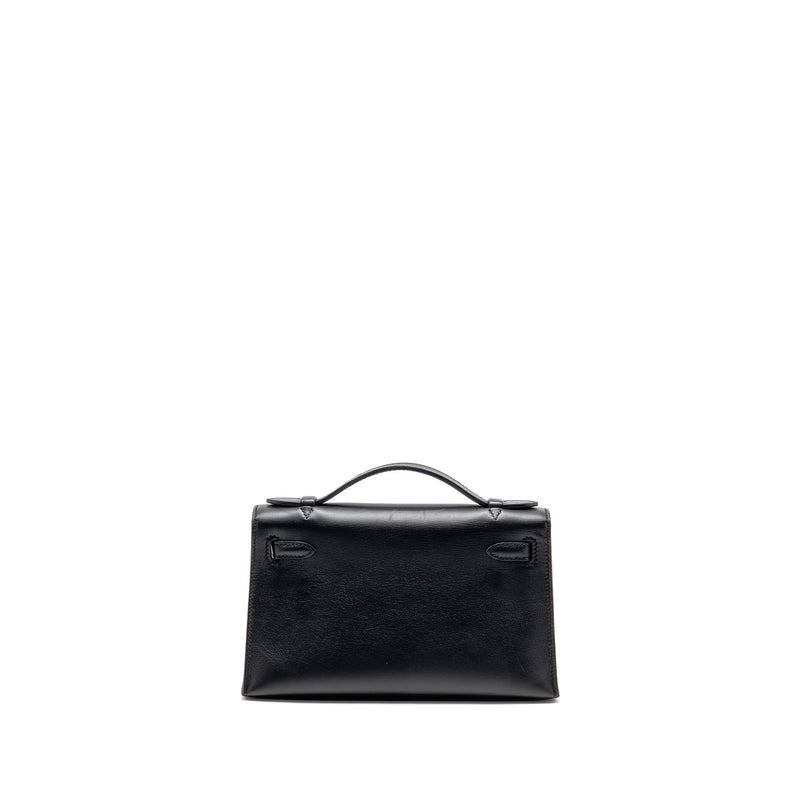 Hermes Kelly Pochette Swift Black GHW Stamp Y