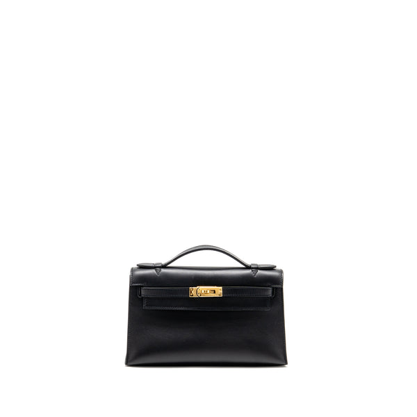Hermes Kelly Pochette Swift Black GHW Stamp Y