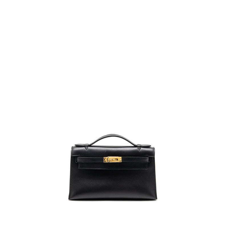 Hermes Kelly Pochette Swift Black GHW Stamp Y
