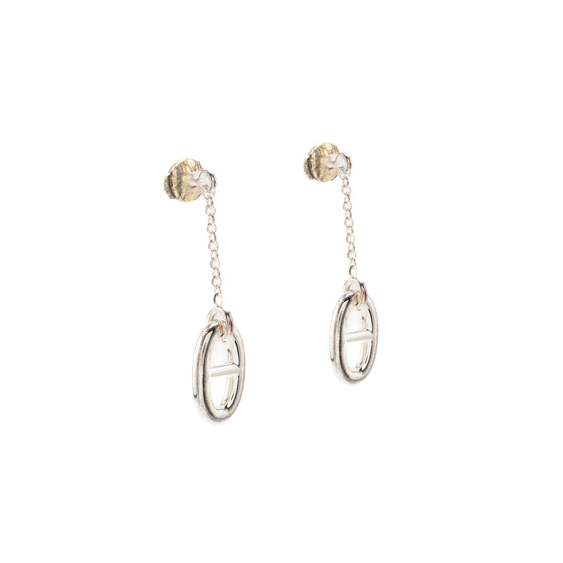 Hermes Farandole Earrings, Medium Model Sterling Silver