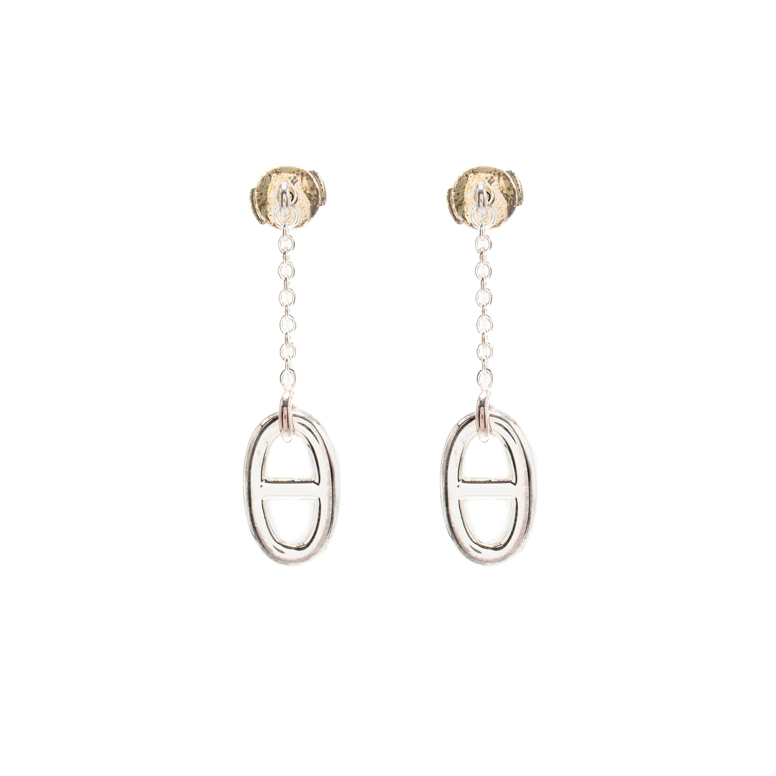 Hermes Farandole Earrings, Medium Model Sterling Silver