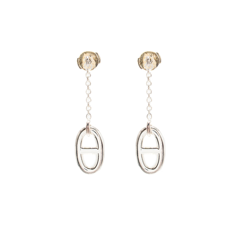 Hermes Farandole Earrings, Medium Model Sterling Silver