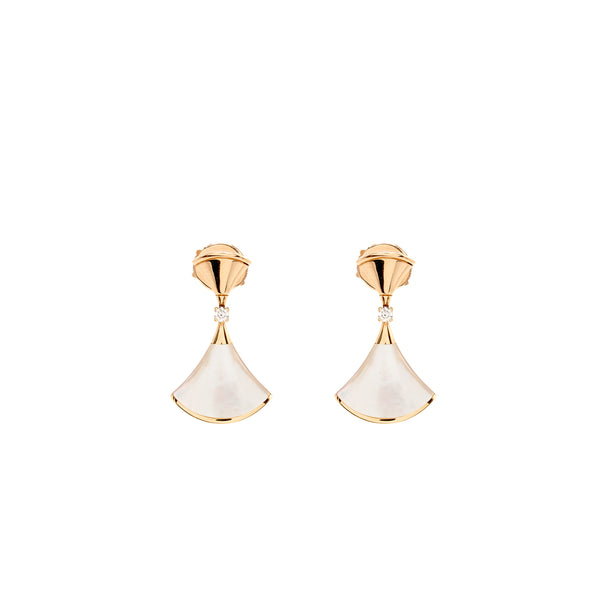 Bvlgari Divas’ Dream Earrings Rose Gold, Mother-of-pearl with Diamonds