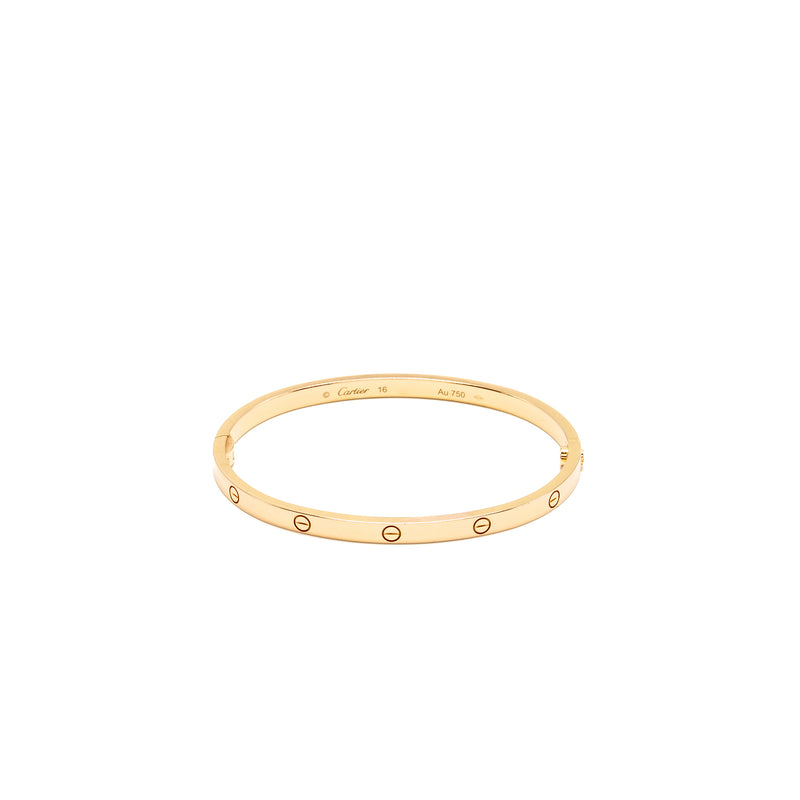 Cartier Size 16 Love Bracelet, Small Model Rose Gold