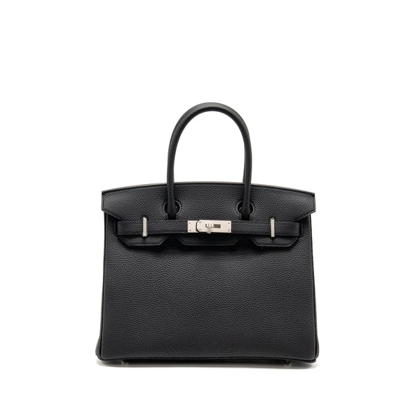 Hermes Birkin 30 Togo Black Brushed SHW Stamp K