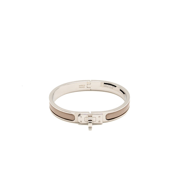 Hermes Size PM Mini Clic Kelly Bracelet Marron Glacé SHW