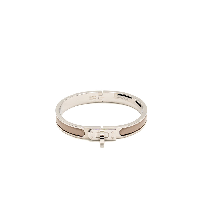 Hermes Size PM Mini Clic Kelly Bracelet Marron Glacé SHW