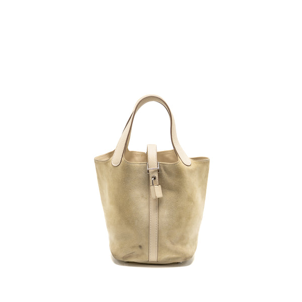 Hermes picotin 18 lock bag grizzly/swift craie SHW Stamp A