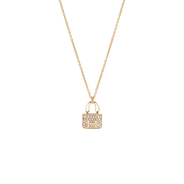 Hermes Amulette Constance Pendant Rose Gold, Diamonds