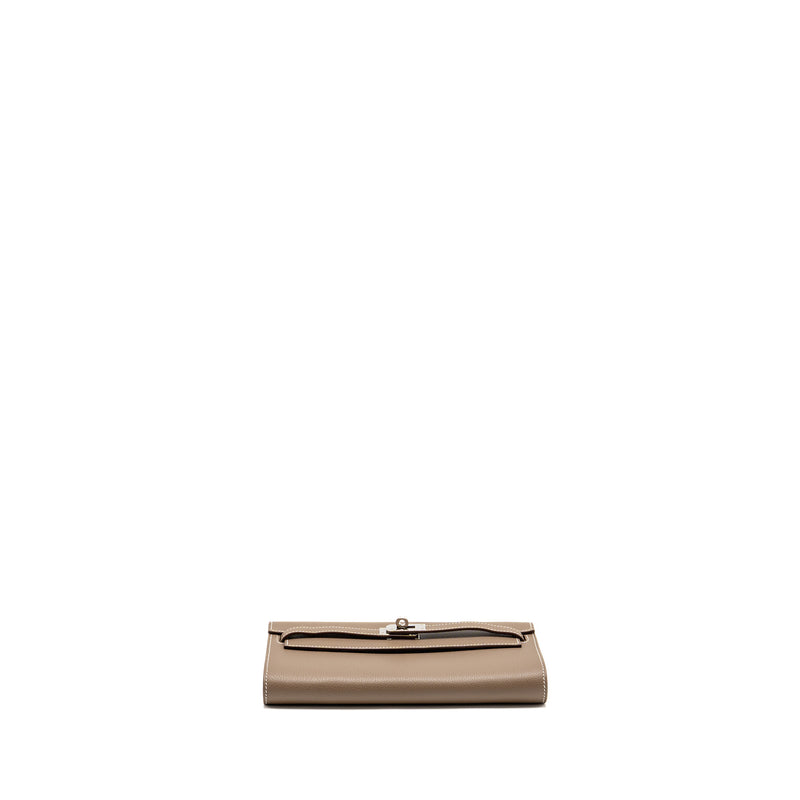Hermes Kelly to Go Evercolor Etoupe SHW Stamp W