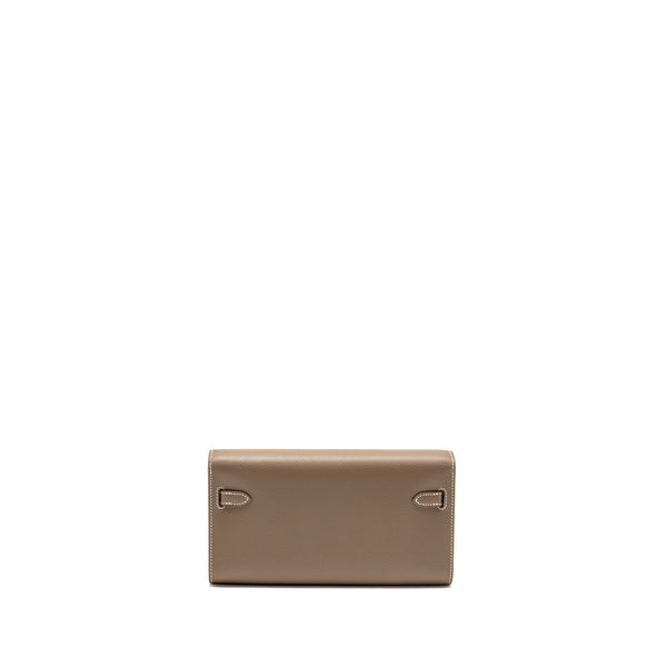 Hermes Kelly to Go Evercolor Etoupe SHW Stamp W