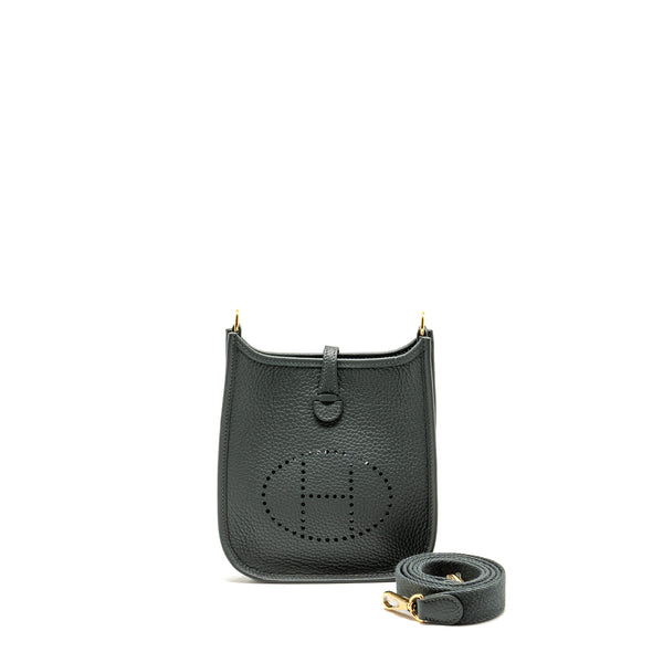 Hermes mini evelyne clemence vert mangrove GHW stamp K