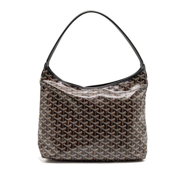 Goyard Boheme Hobo Bag Goyardine Canvas/Calfskin Black SHW