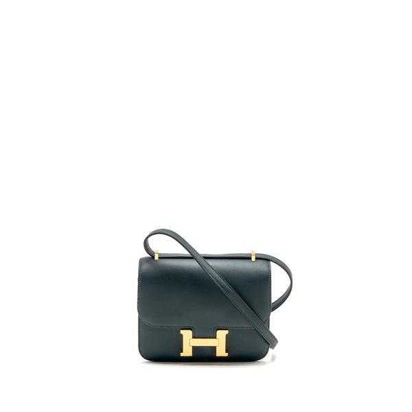 Hermes Mini Constance Swift Vert Cypres GHW Stamp Z