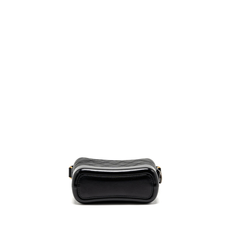 Chanel Small Gabrielle Hobo Bag Aged Calfskin Black Multicoloured Hardware (microchip)
