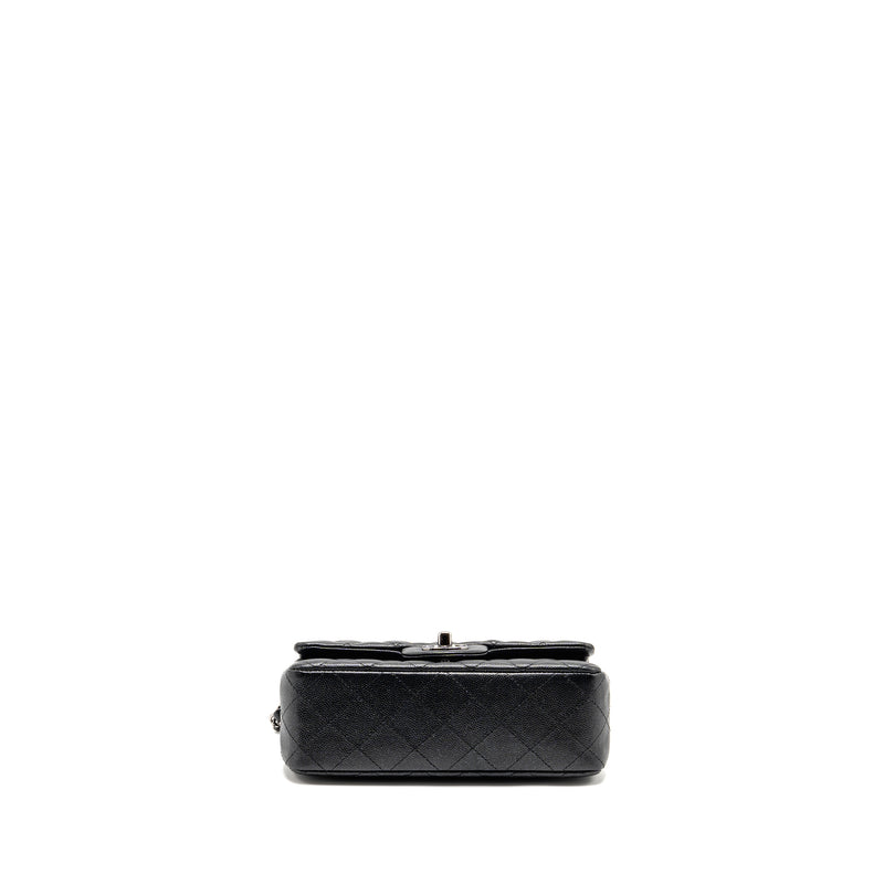 Chanel Mini Rectangular Flap Bag Caviar Iridescent Black SHW
