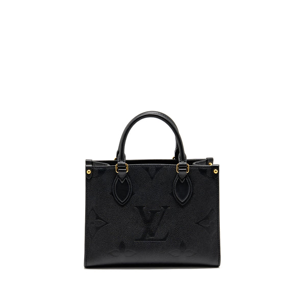 Louis Vuitton Onthego Pm Monogram Empreinte Leather Black GHW