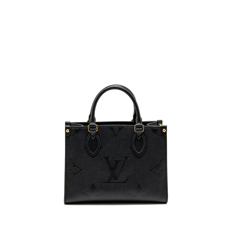 Louis Vuitton Onthego Pm Monogram Empreinte Leather Black GHW