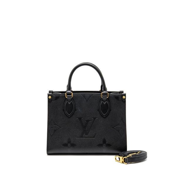 Louis Vuitton Onthego Pm Monogram Empreinte Leather Black GHW