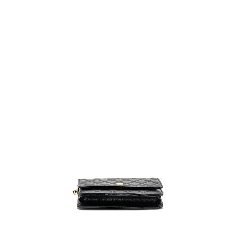 Chanel Classic Wallet on Chain Caviar Black GHW (Microchip)