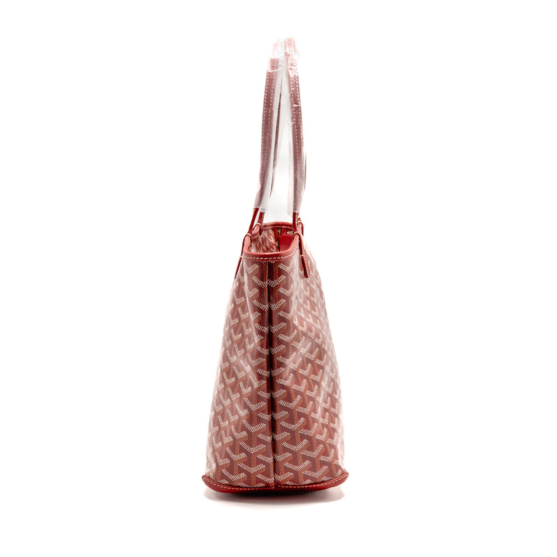 Goyard Artois PM Tote Bag Goyardine Canvas/Leather Rouge SHW