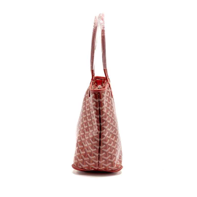 Goyard Artois PM Tote Bag Goyardine Canvas/Leather Rouge SHW