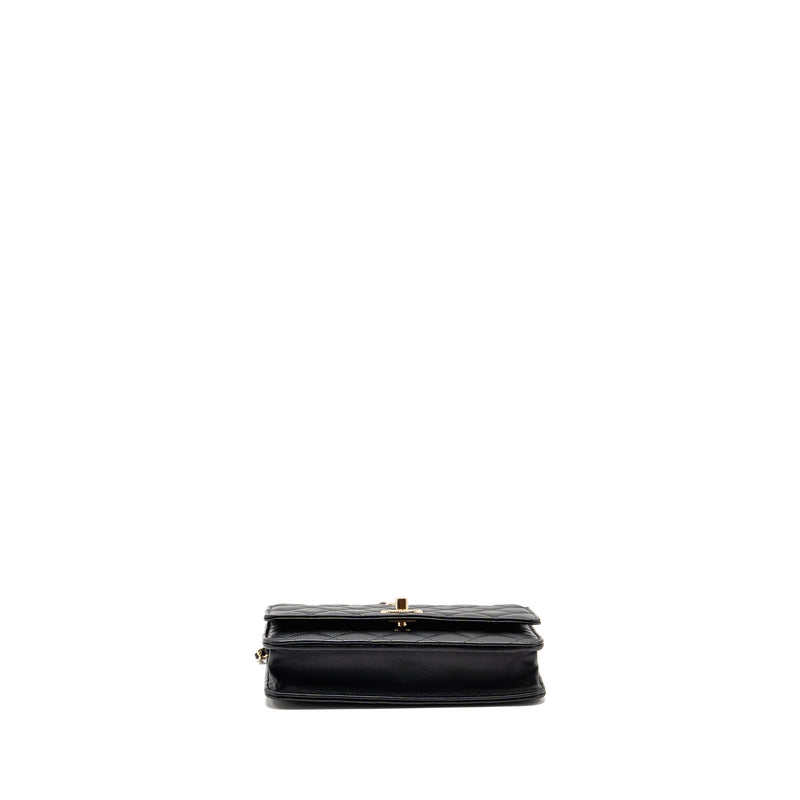 Chanel Trendy CC Wallet on Chain Lambskin Black LGHW (Microchip)