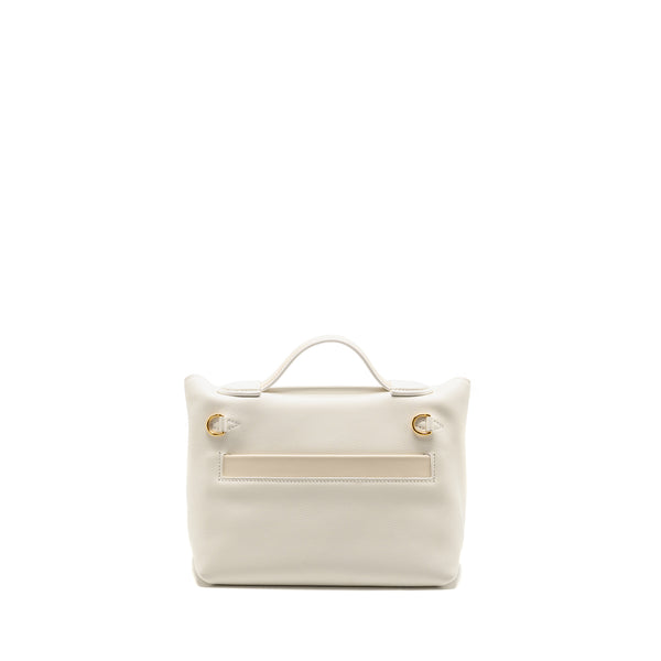 Hermes Mini 2424 24/24-21 Bag Evercolor/Swift Blanc/Nata GHW Stamp B