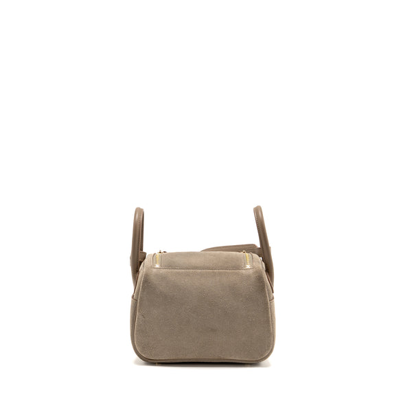 Hermes Mini Lindy Grizzly/Swift Gris Caillou/Etoupe GHW Stamp B