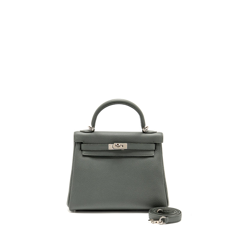 Hermes Kelly 25 Togo Vert Amande SHW Stamp U