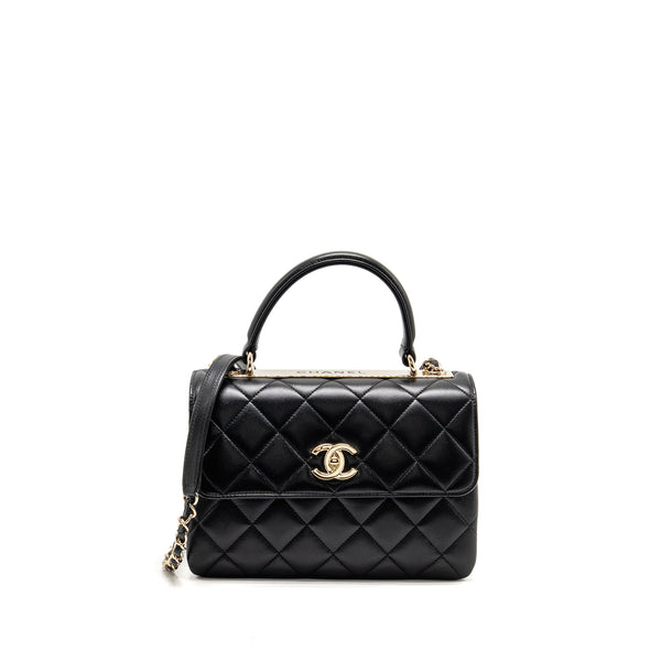 Chanel Top Handle Trendy CC Flap Bag Lambskin Black LGHW
