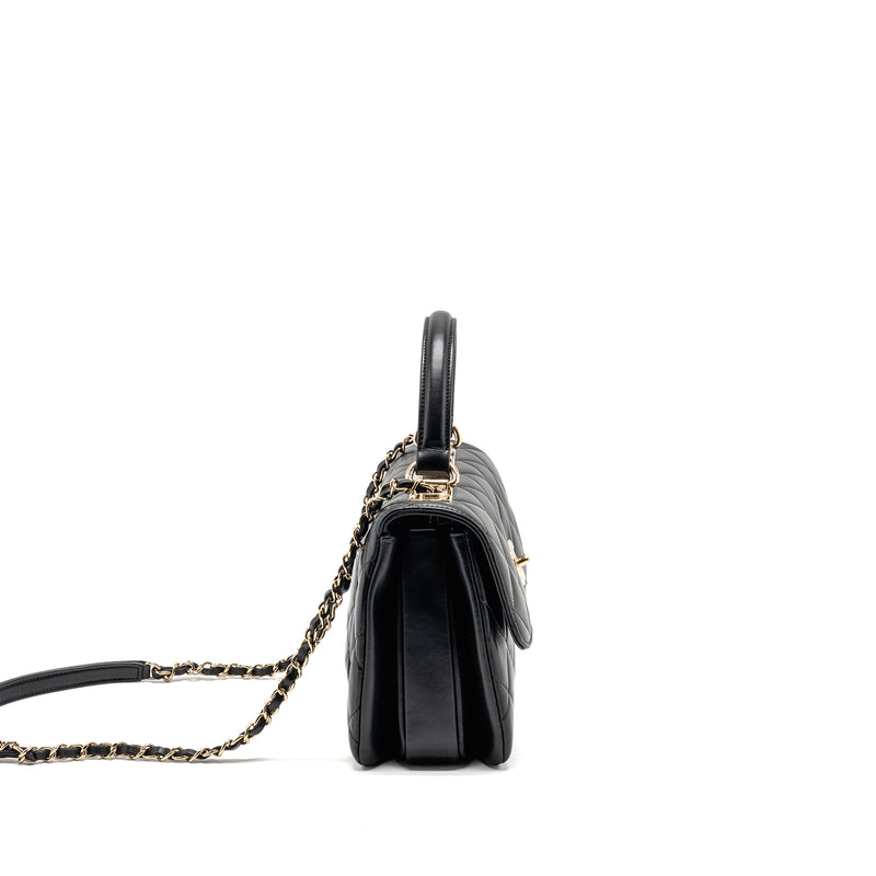 Chanel Top Handle Trendy CC Flap Bag Lambskin Black LGHW