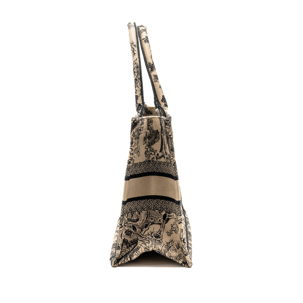 Dior Medium Dior Book Tote Toile de Jouy Reverse Embroidery Canvas Bei