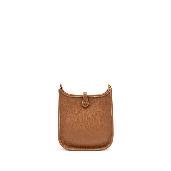 Hermes Mini Evelyne Clemence Gold GHW Stamp K