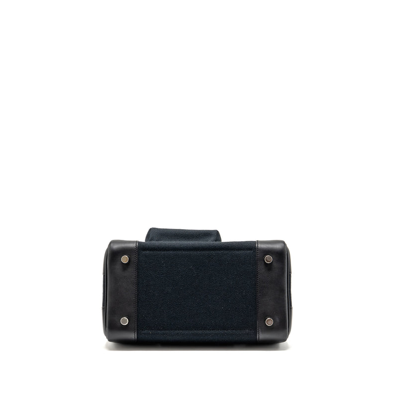 Hermes Birkin 25 Cargo Toile Goeland/Swift Black SHW Stamp W