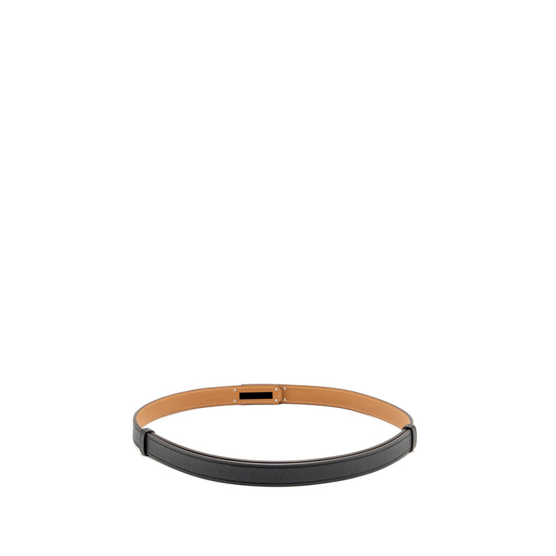 Hermes Kelly 18 Belt Epsom Black SHW Stamp K