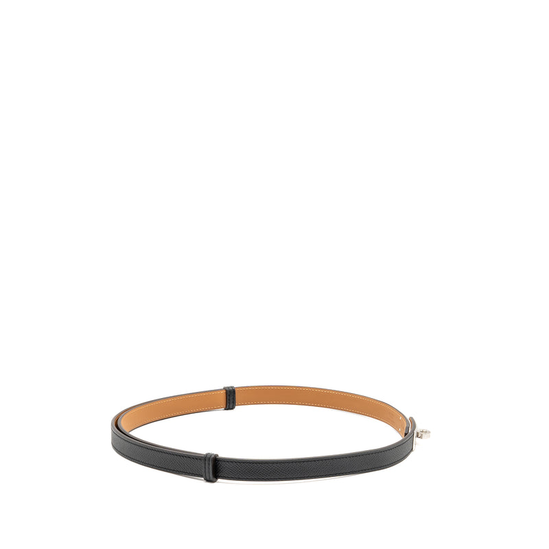 Hermes Kelly 18 Belt Epsom Black SHW Stamp K
