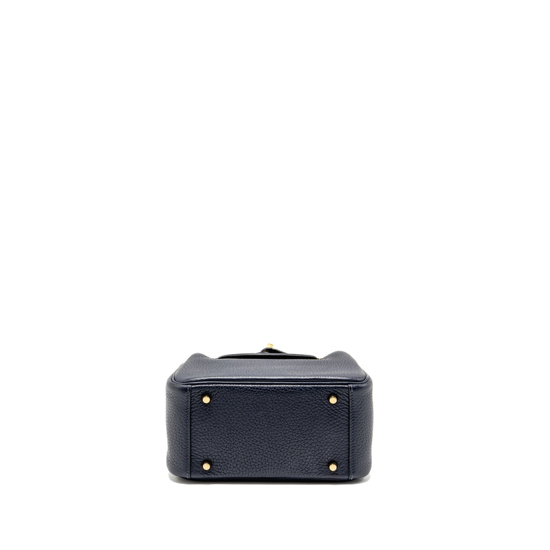 Hermes Mini Lindy Clemence Blue Nuit GHW Stamp B