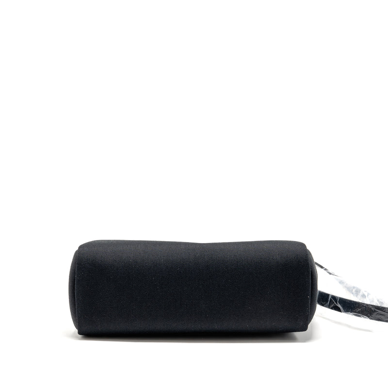 Hermes Herbag 31 Zip Bag Canvas/Hunter Leather Black GHW Stamp Z