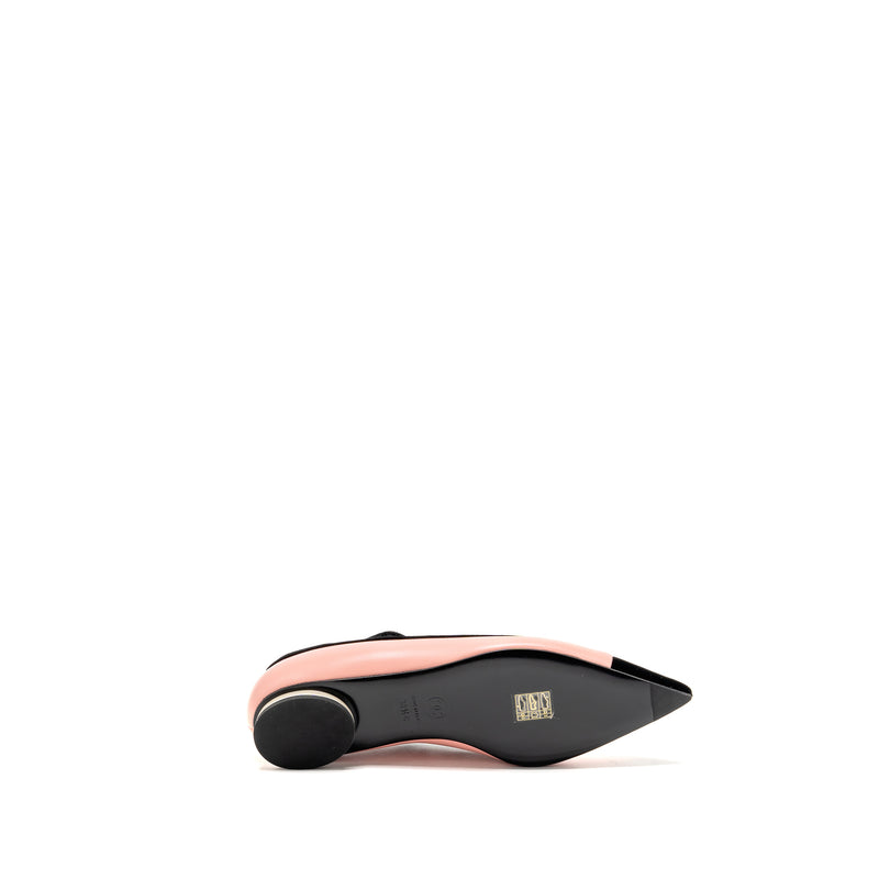Chanel Size 38.5 Mary Janes lambskin/velvet Pink/Black LGHW