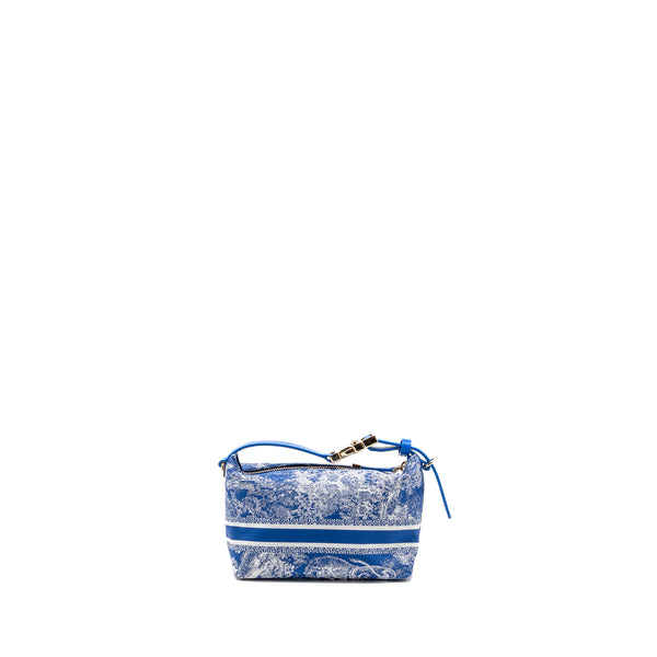 Dior Small Diortravel Nomad Pouch Technical Fabric Blue LGHW